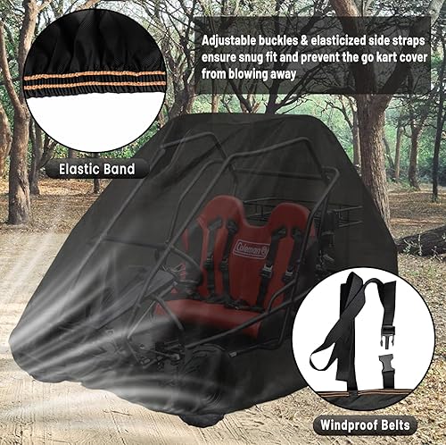 Miniatura 3 de Gokart - Funda para Go Kart de camuflaje pequeña, impermeable, grande, accesorios Gokart para Baja TrailMaster, Mudhead- 66.92 pulgadas de largo x