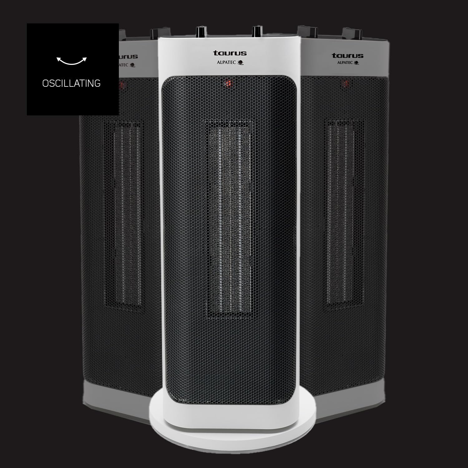 Taurus Alpatec - Atacama 2001. Termoventilatore oscillante con tecnologia ceramica. 2000 W. 2 intensità di calore. Termostato.