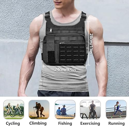 Miniatura 2 de KINGSLONG Bolsa de pecho ligera, resistente al agua para correr