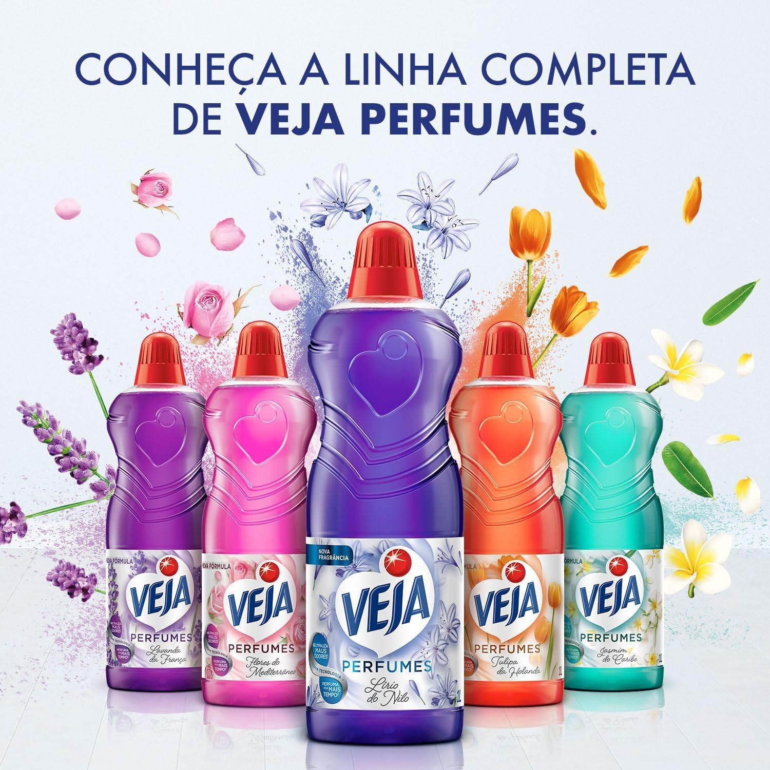 Veja Limpador Perfumado Jasmin Do Caribe - 2L Azul