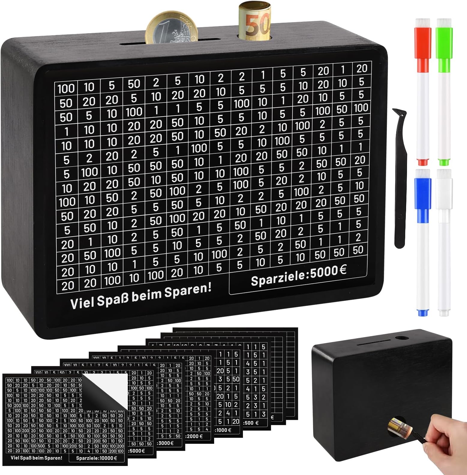 Boîte à Puzzle Secrète En Bois – Tirelire Magique Avec Compartiments Cachés – Cadeau Adulte Enfant
