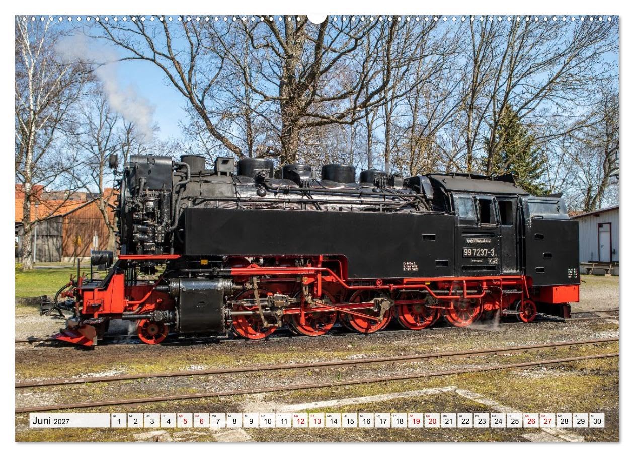 Dampflokomotiven im Harz - Eine Reise in die goldene Ära der Eisenbahn (Wandkalender 2027 DIN A2 quer), CALVENDO Monatskalender: Dampfloks im Harz – pure Nostalgie (CALVENDO Mobilitaet)