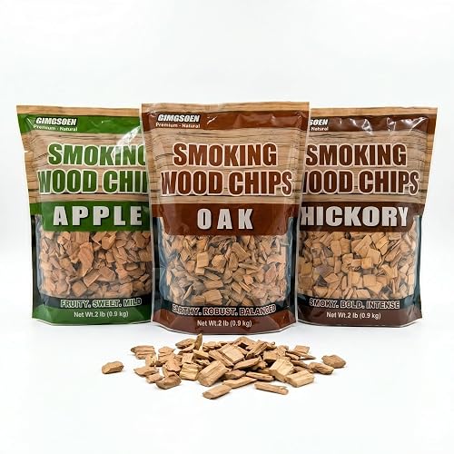 Gimgsoen Smoking Wood Chips Variety Pack Oak Hickory Apple