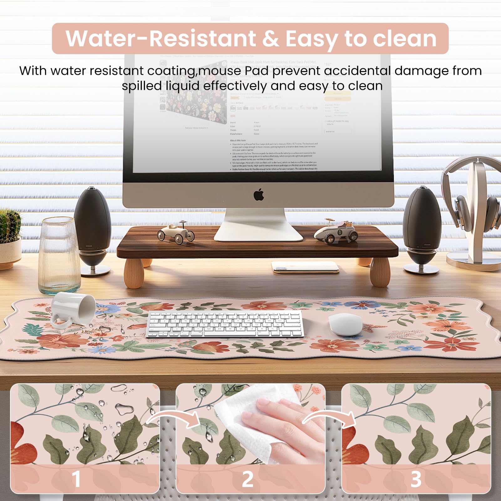 Anyshock Desk Mat, Gaming Mouse Pad Large, XXL Keyboard Matt, Long Mousepad With Non Slip Base, Giant Computer Desk Pad Mat Extended For Office - View #4