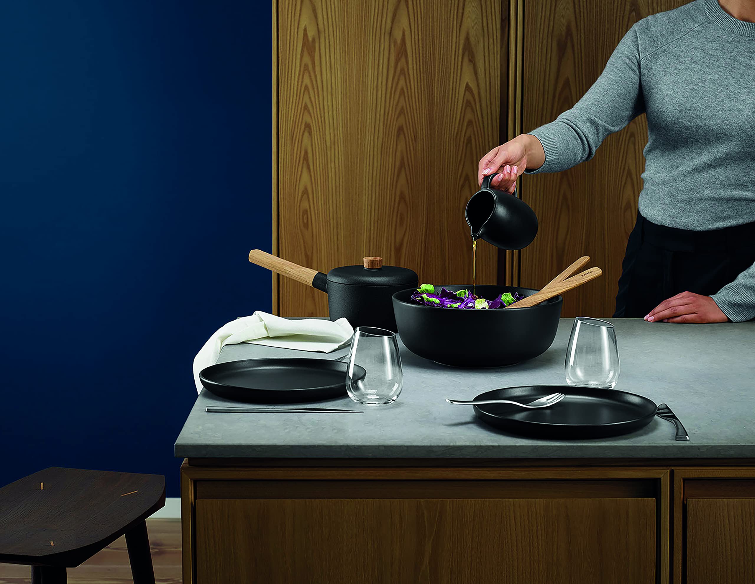 EVA SOLO | Nordic Kitchen Schüssel Salat Porzellan Ø 28 cm 3,2L | Dänisches Design und Funktionalität | Werkzeuge Küchenhelfer und Zubehör