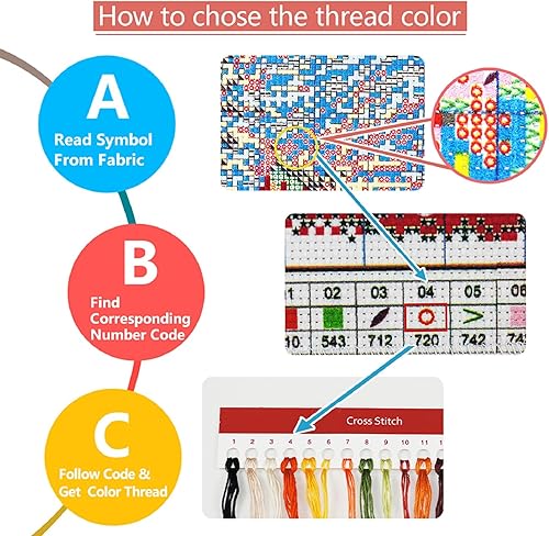 Miniatura 6 de Dimension Kits de punto de cruz estampados, gama completa de kits de iniciación de bordado, patrones de punto de cruz para principiantes, kits de