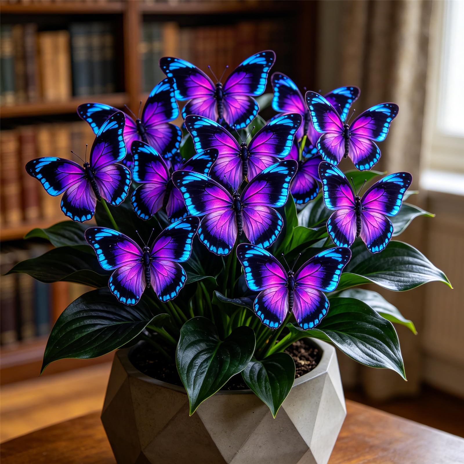 Butterfly Hosta Bulbs for Planting-Fast Growing,Vibrant Color,Excellent Display,Lovely Courtyard Accent-4bulbs-C