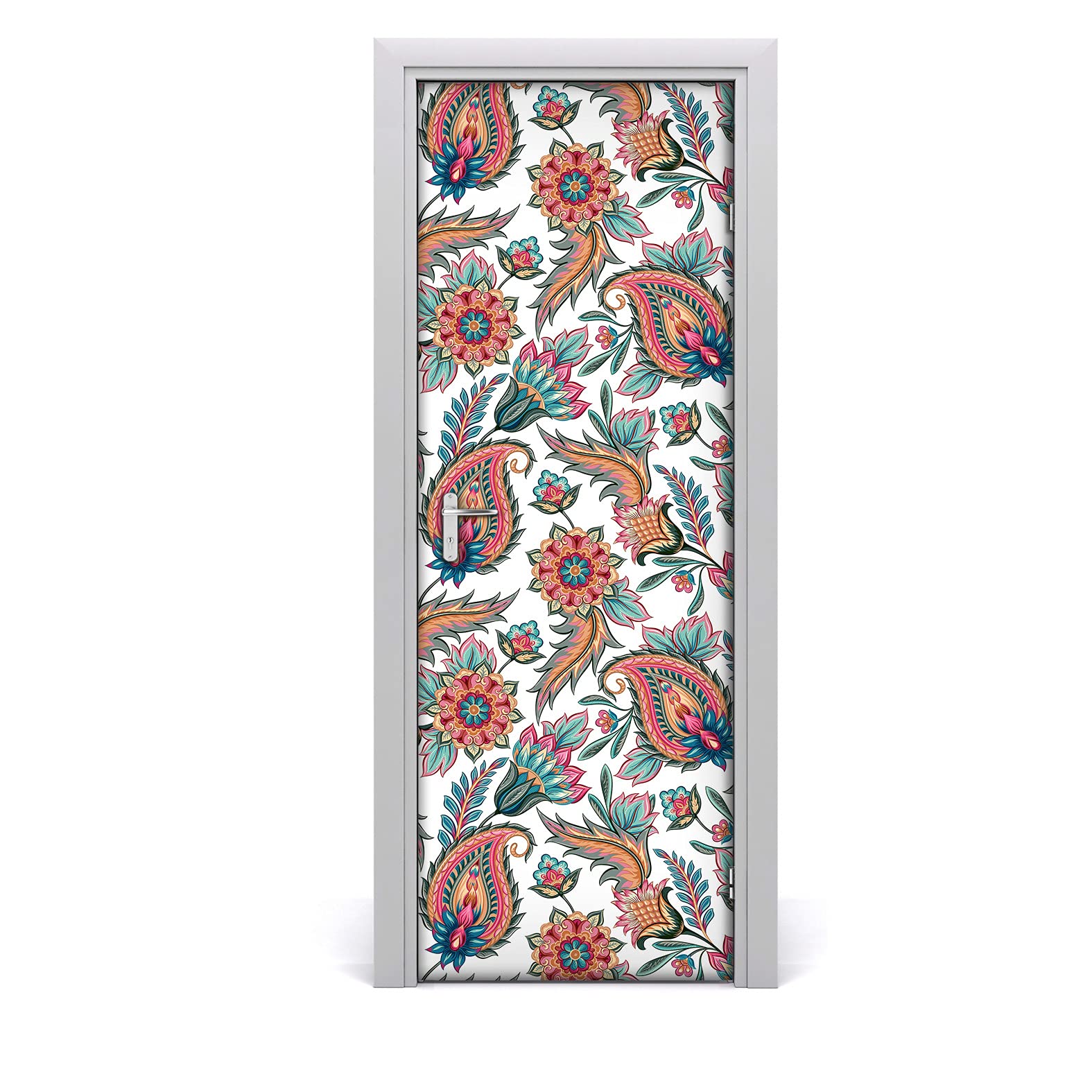 Papier peint de porte auto-adhésif Coloray Paisleful 77x200 déco lavable