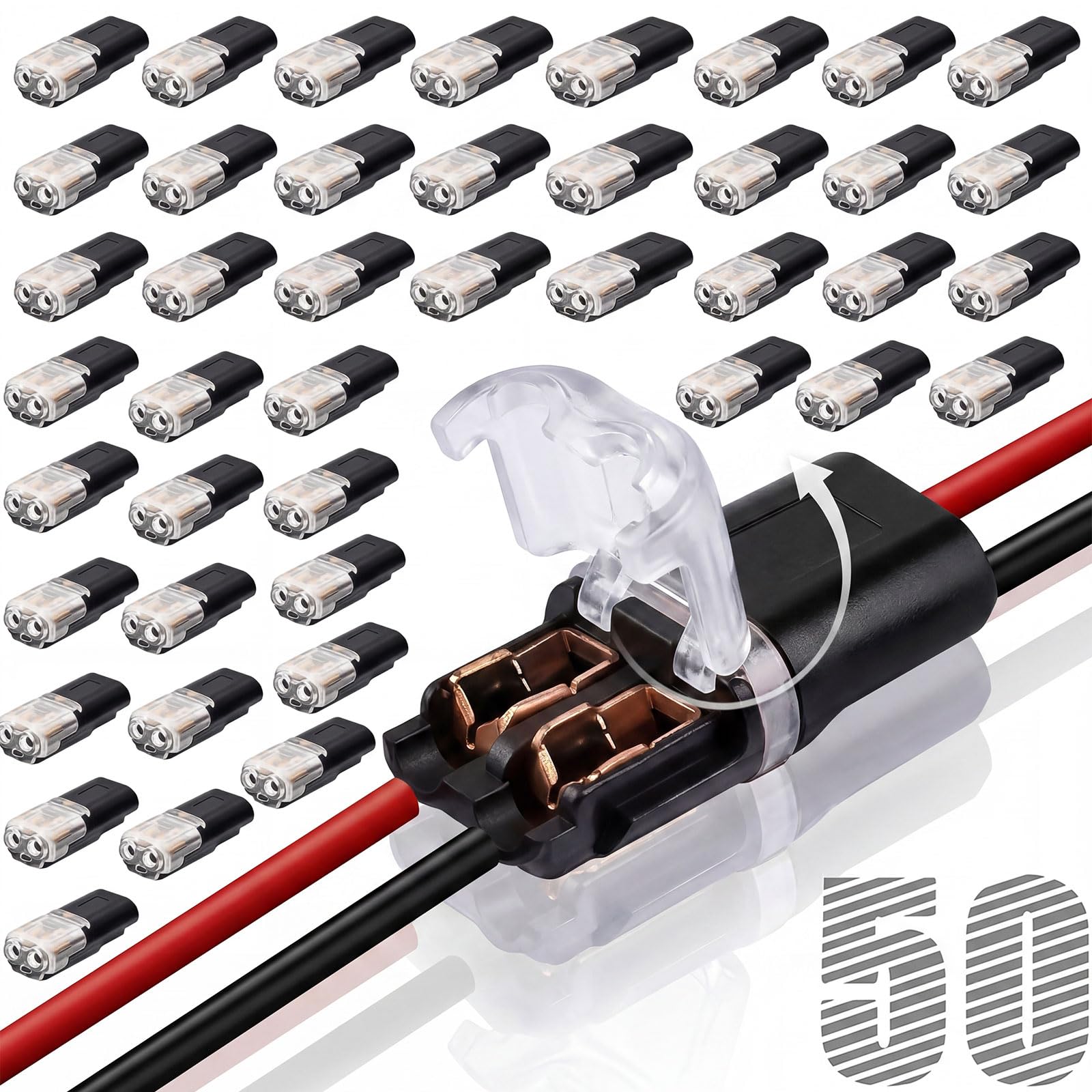 Connecteurs à clip rapide double fil pour réparer un câblage électronique de voiture - 8