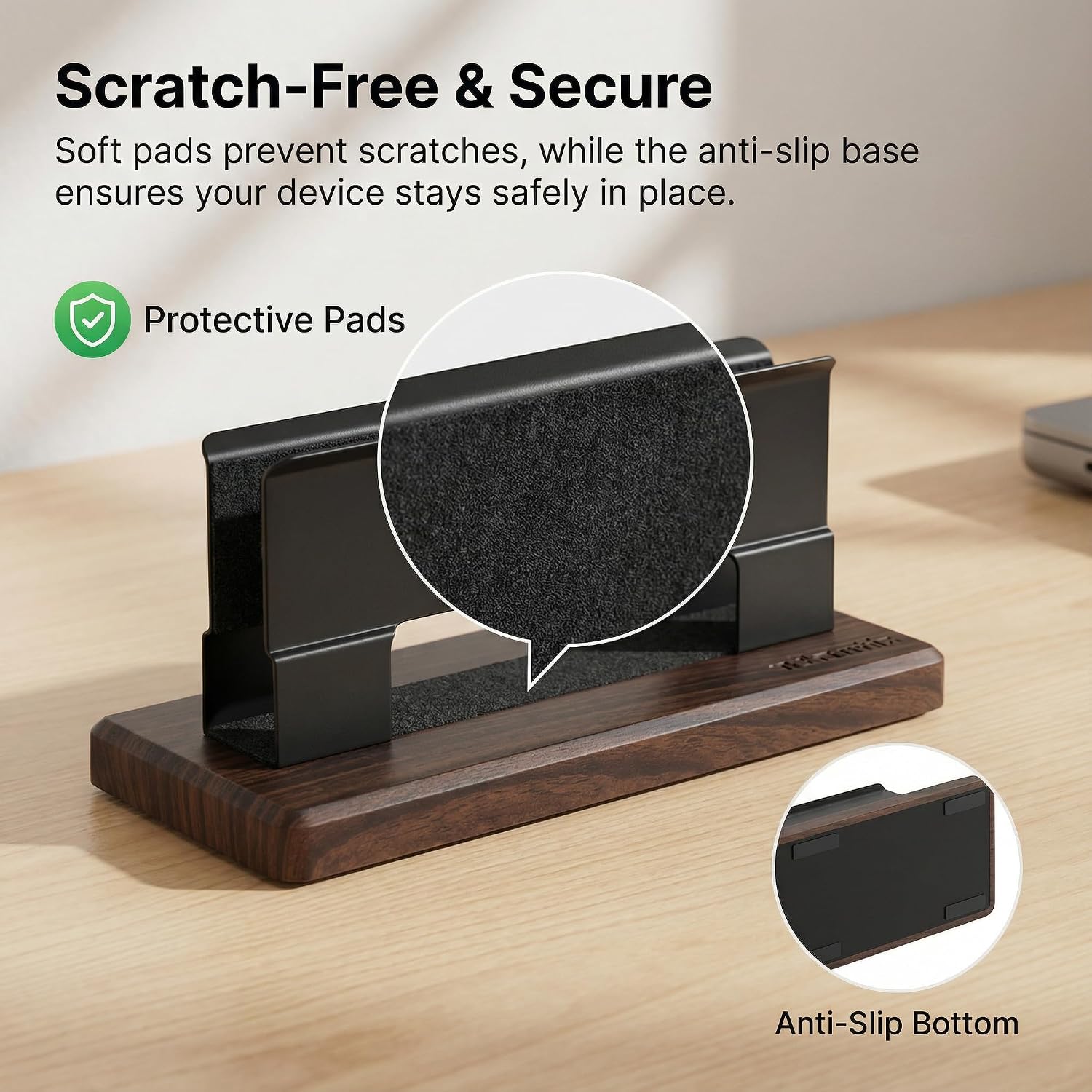 Vertical Laptop Stand for Desk - Adjustable Laptop Holder for MacBook & Most Laptops