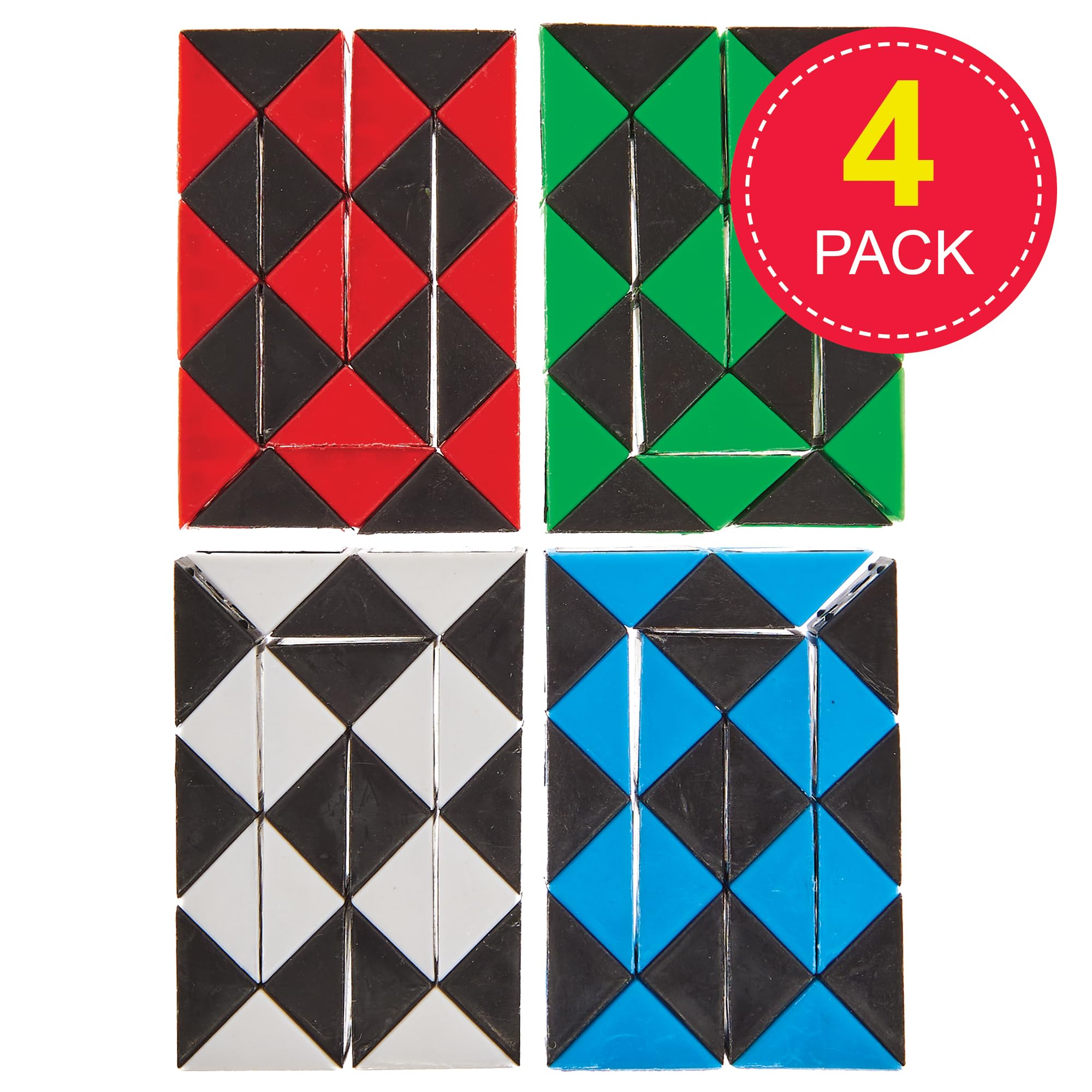 Baker Ross FN228 Snake Puzzle Game - Pack of 4, Entertaining Fidget Toys for Kids Party Bags, Multicolor, 27cm - Image 2