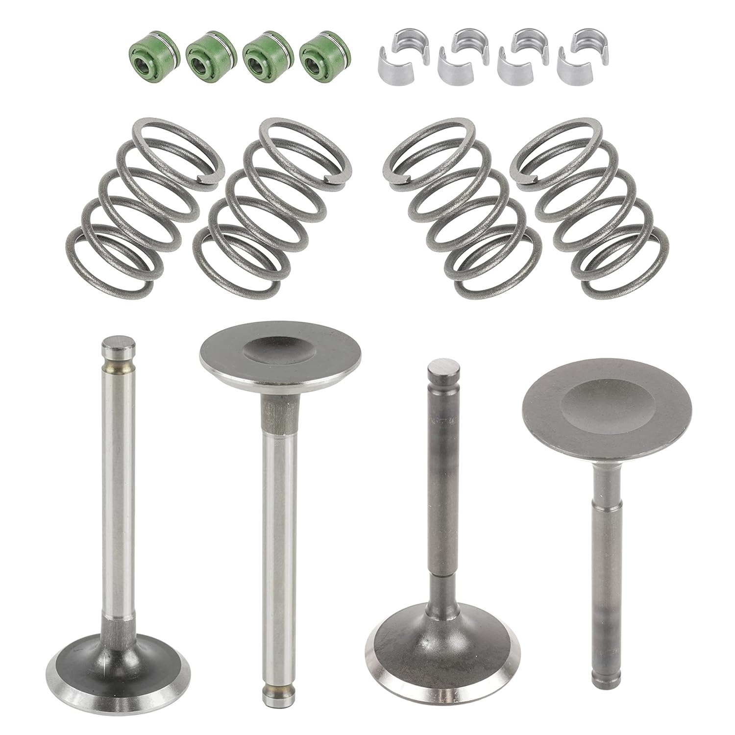 Caltric Valve Kit and Gaskets Compatible with John Deere 425 445 20HP Compatible with Kawasaki FD620D 617cc 1992-2001