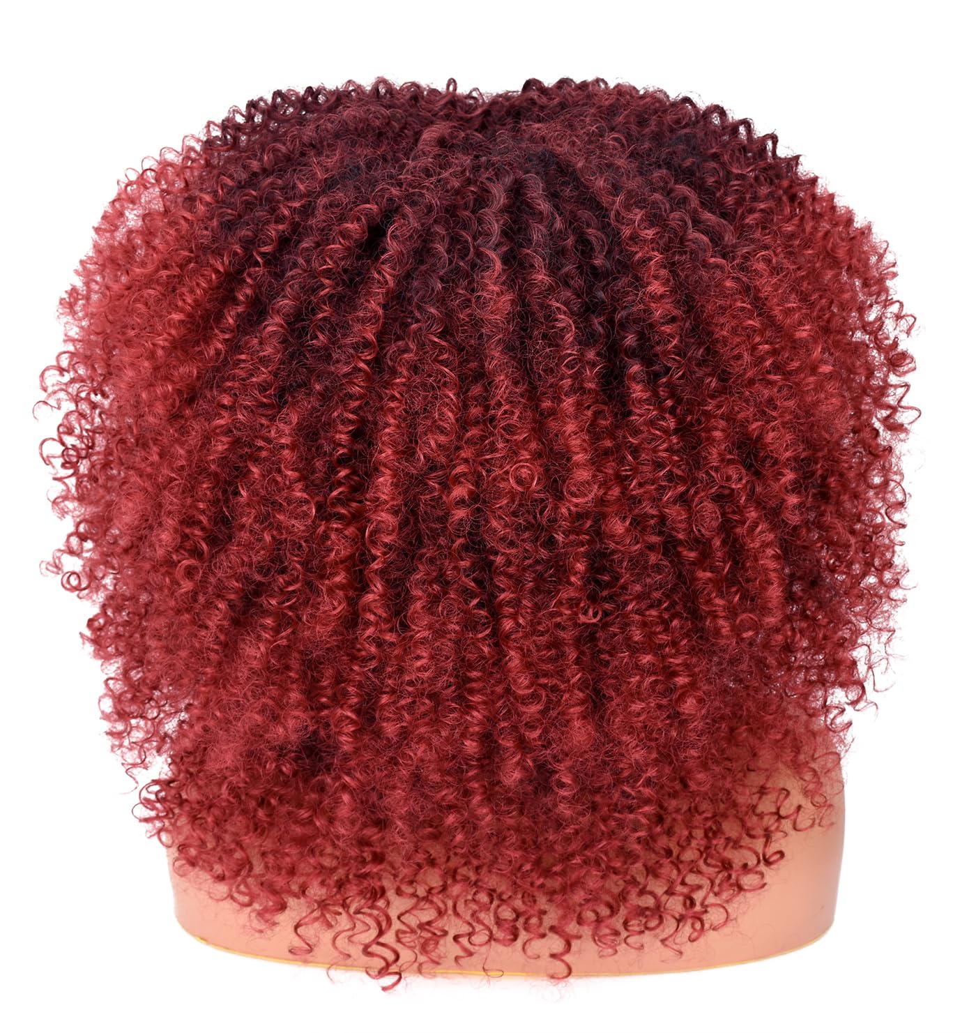 ISAMY Long Curly Wigs for Black Women Afro Bomb Curly Wig with Bangs Synthetic Fiber Glueless Long Afro Kinky Curly Hair (T1B/39A) - Image 4