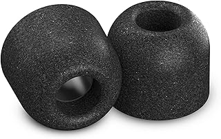 Comply Isolation Noise Cancelling Memory Foam Earphone Tips for Etymotic, Klipsch, Shure, Westone, LG HBS-1100 and More, Premium Replacement Noise Reducing Earbud Tips, Comfortable T-100 (Large) - Black, 3 Pair
