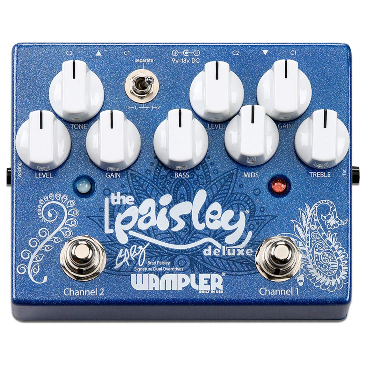 ギター WAMPLER the Paisley Drive Wampler Pedal de efeitos de guitarra Paisley Drive Deluxe Brad