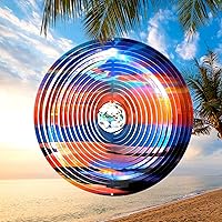 Vista 40 de FONMY - Molinillo de viento con forma de mandala y con bola de cristal en 3D, de acero inoxidable, atrapasol, ideal como regalo de Navidad