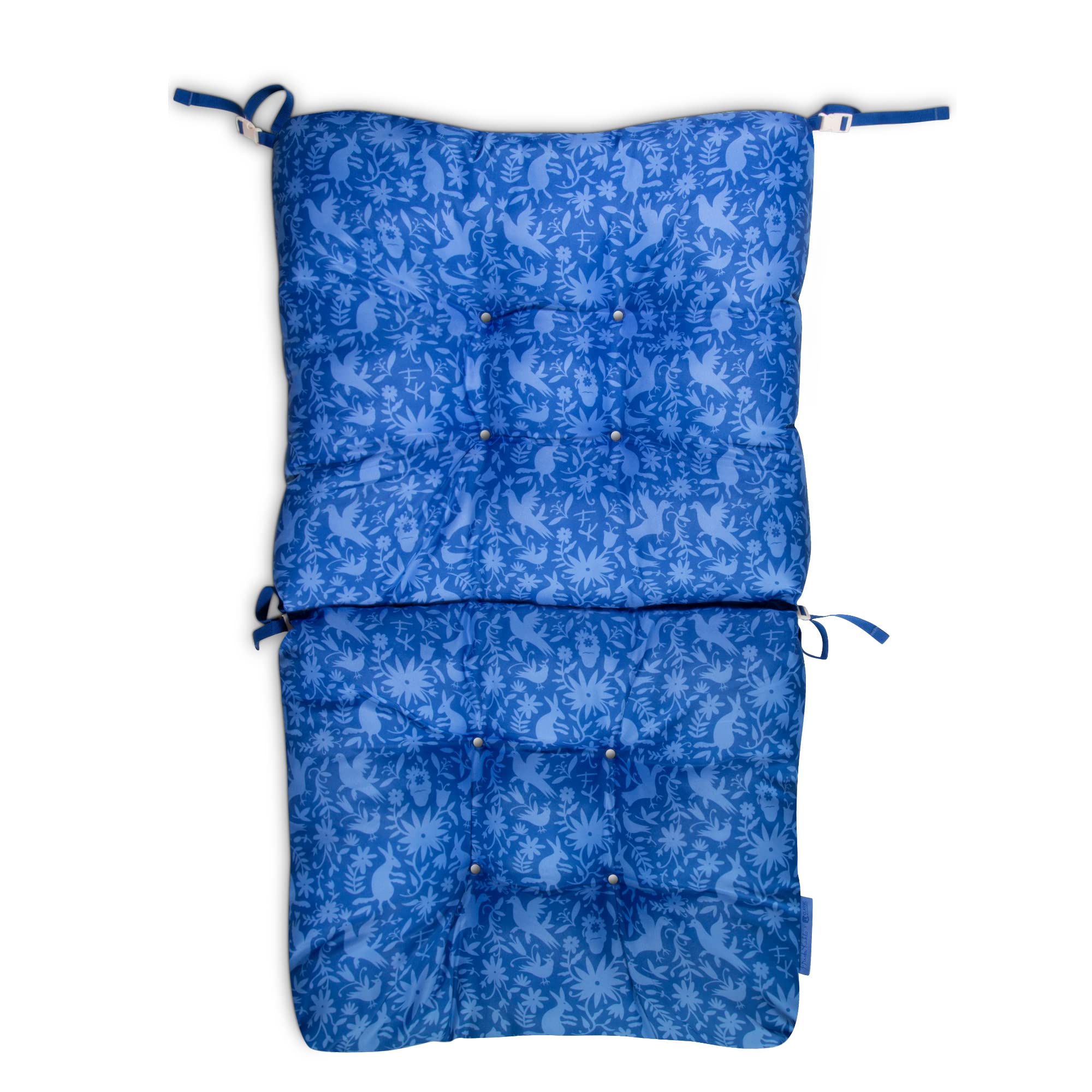 Classic Accessories Frida Kahlo Patio Cushion Seat/Back, 41.5 Inch, Animalitos Azules