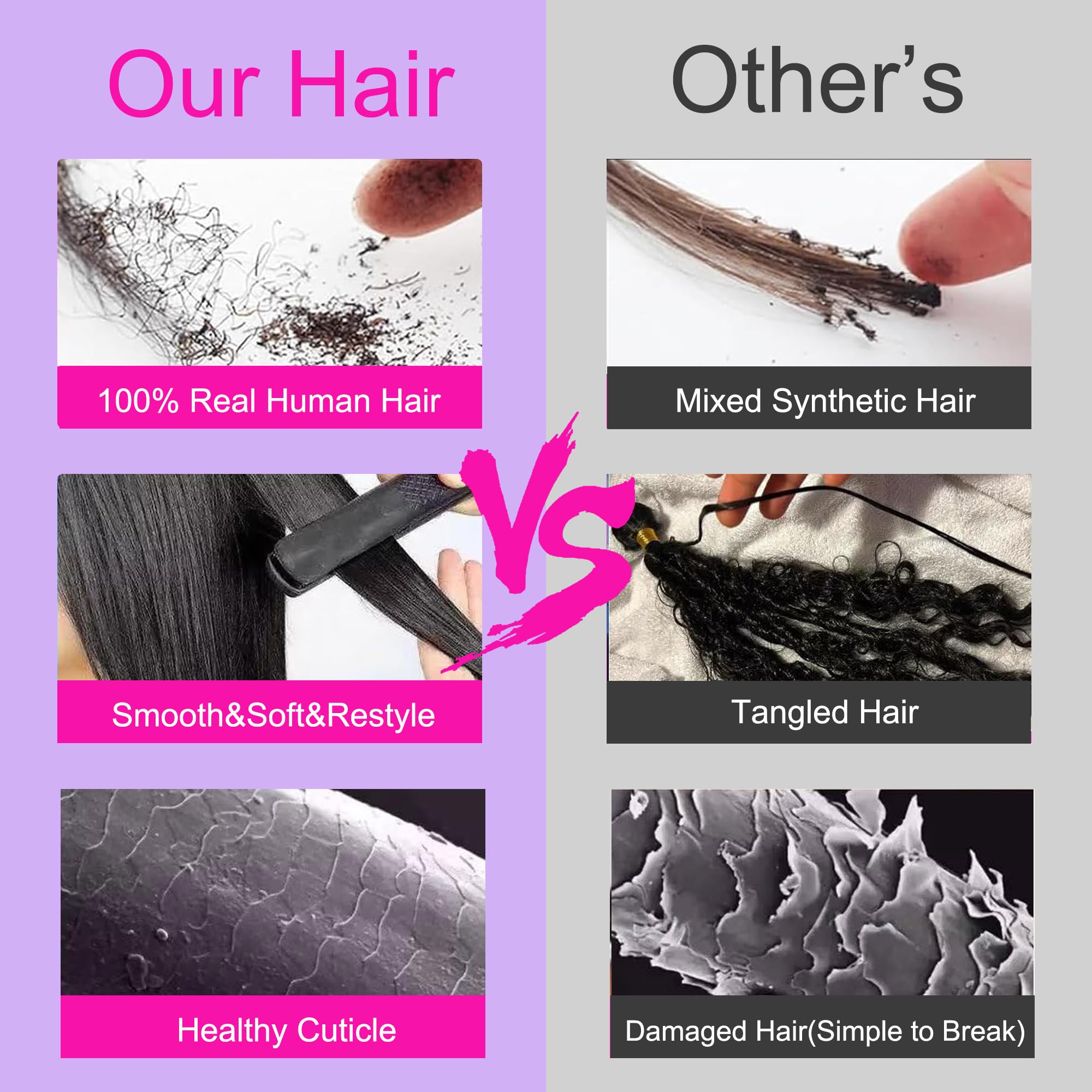 Roserer 12A Human Hair Bundles Deep Wave Bundles Human Hair 12 14 16 Inch 100% Brazilian Virgin 3 Curly Weave Bundles Human Hair 295-300g Natural Color - Image 4