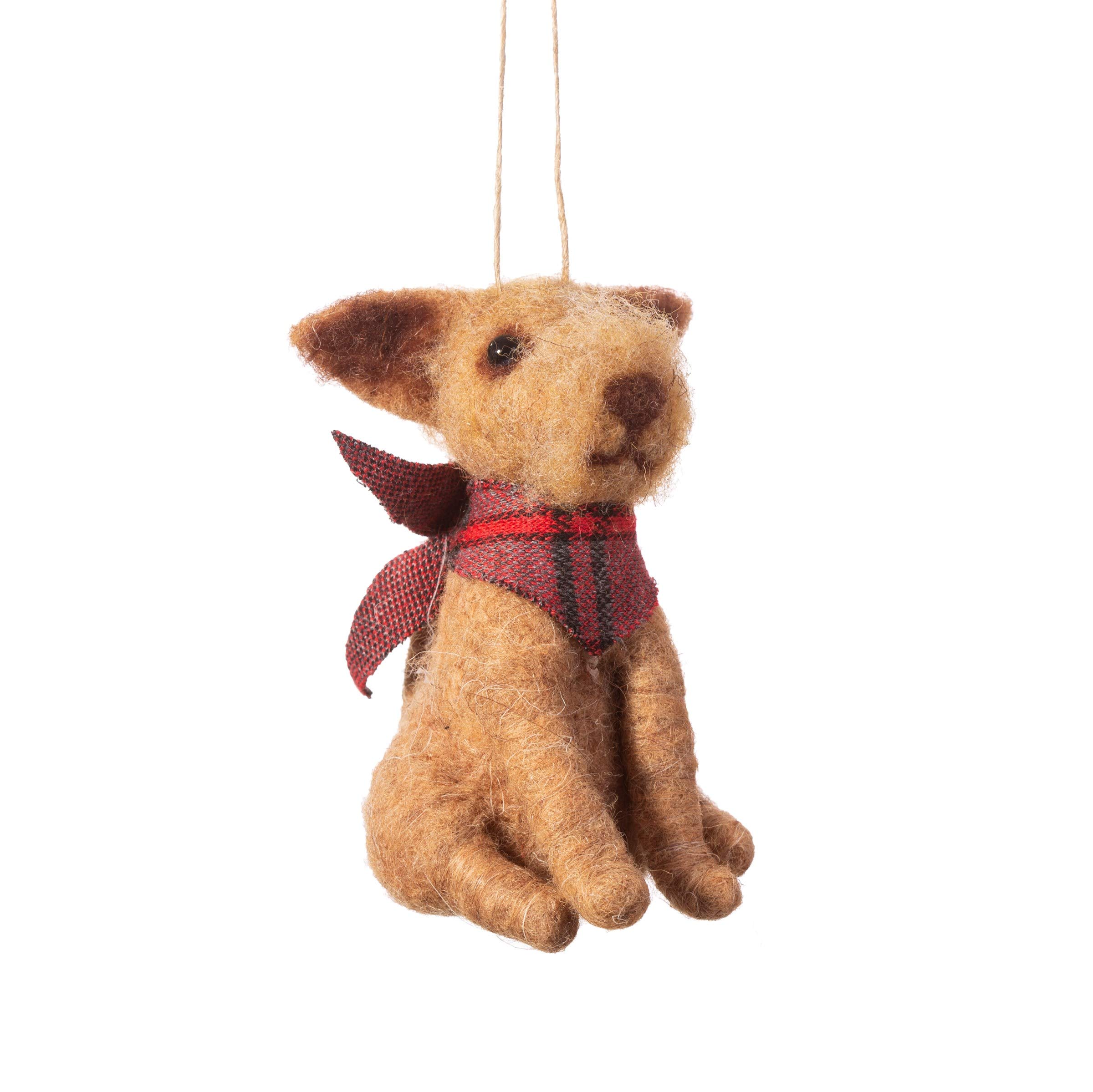 Sass & Belle Dog With Bandana Sass And Belle Festive Felt And Wool Animals Various Designs Including Mice, Unicorn, Dogs, Polar Bear And Badgers (Dog With Bandana)