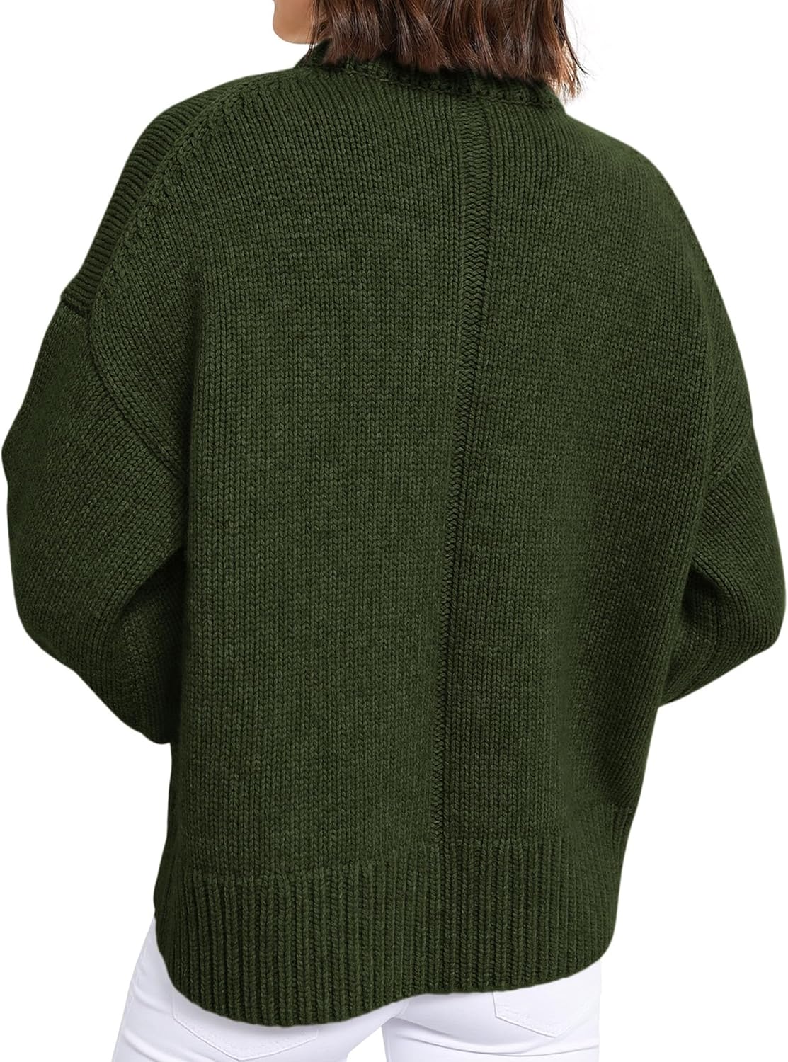 PRETTYGARDEN Womens Sweaters Fall 2025 Trendy Casual Crewneck Long Sleeve Cozy Knit Pullover Sweater Tops Winter Clothing(Army Green,Large) - Image 4