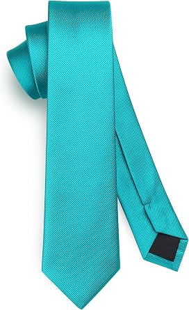 HISDERN Skinny Tie Solid Color 6cm Slim Ties for Men Wedding Classic Formal Business Necktie