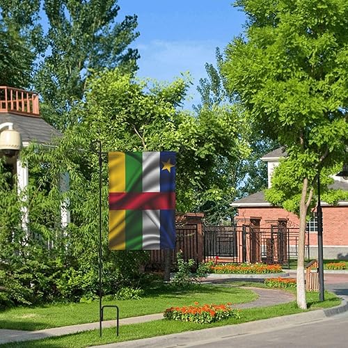 Miniatura 9 de Silk Style Flag Of The Central African Republic Garden Flag 28"x40" Inch Double Sided Garden Flags Home Lawn Outdoor Decor Flags Party Banner