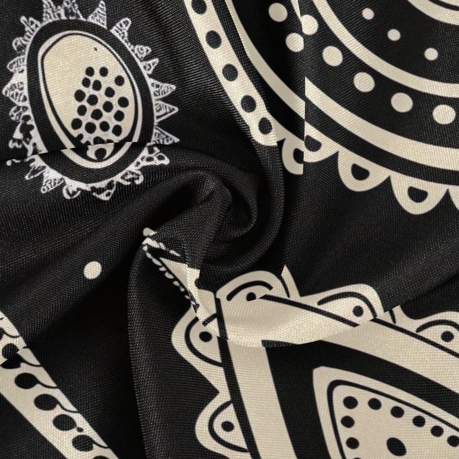 Wajiw 60 Inch Indoor Outdoor Round Tablecloth with Umbrella Hole and Zipper Waterproof Patio Table Cover for Camping Dining Room Party Outdoor Picnic,Paisley