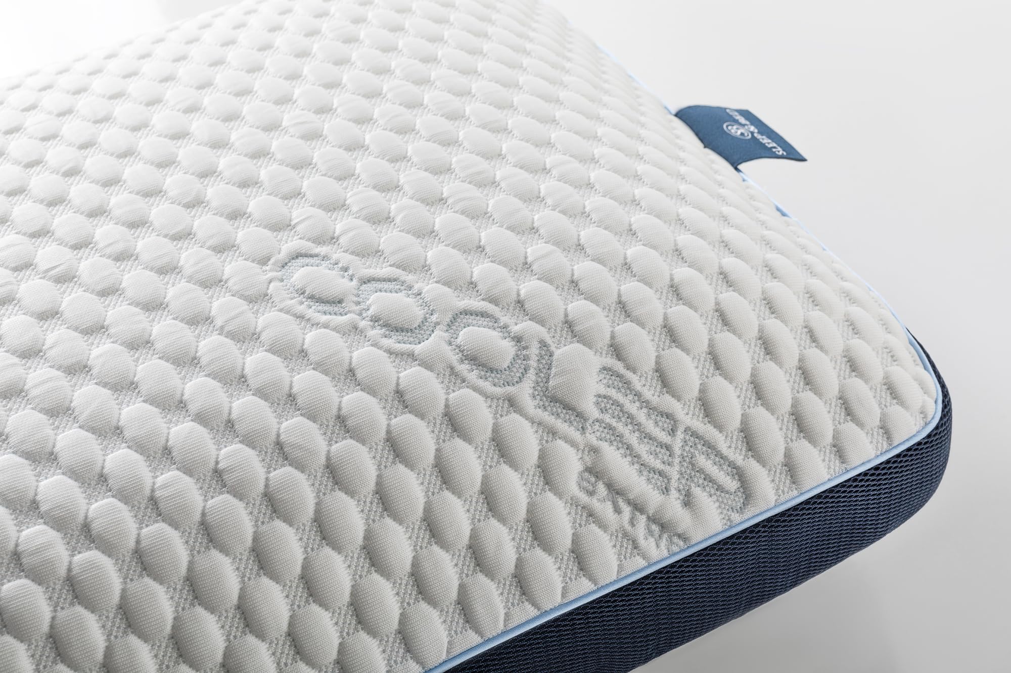 SLEEP & BED Kühlendes Kopfkissen 40x60 cm, Ergonomisches Memory Foam Kissen, Kühlkissen gegen Nachtschweiß, Atmungsaktives Nackenkissen für Seiten-, Rücken- & Bauchschläfer, Waschbarer Bezug