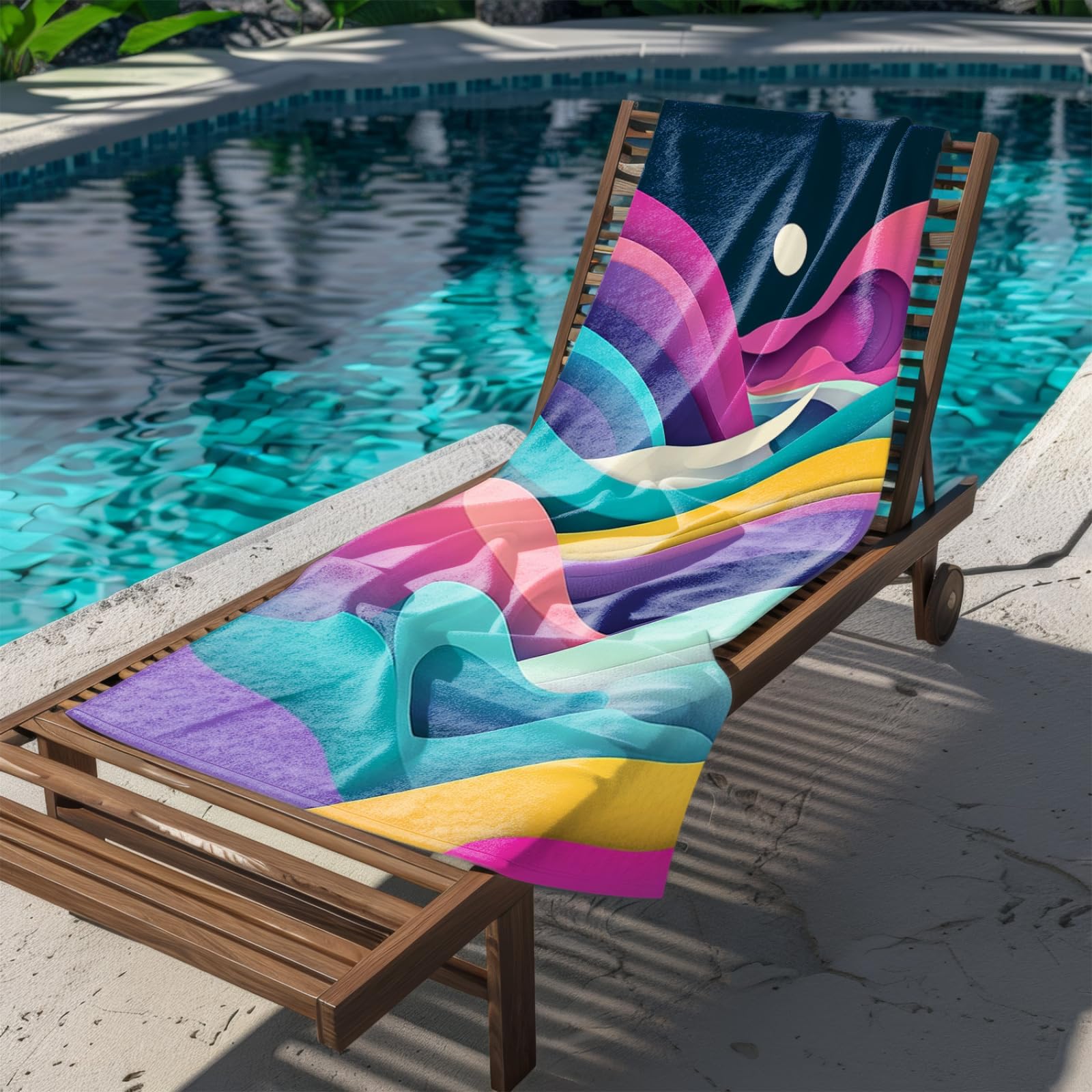Telo Mare Microfibra 210x230 Verde Rosso Astratto Telo Spiaggia Grande Antisabbia,XXL Asciugamano Mare, Asciugatura Rapida, Stuoia Spiaggia Leggero E Portatile