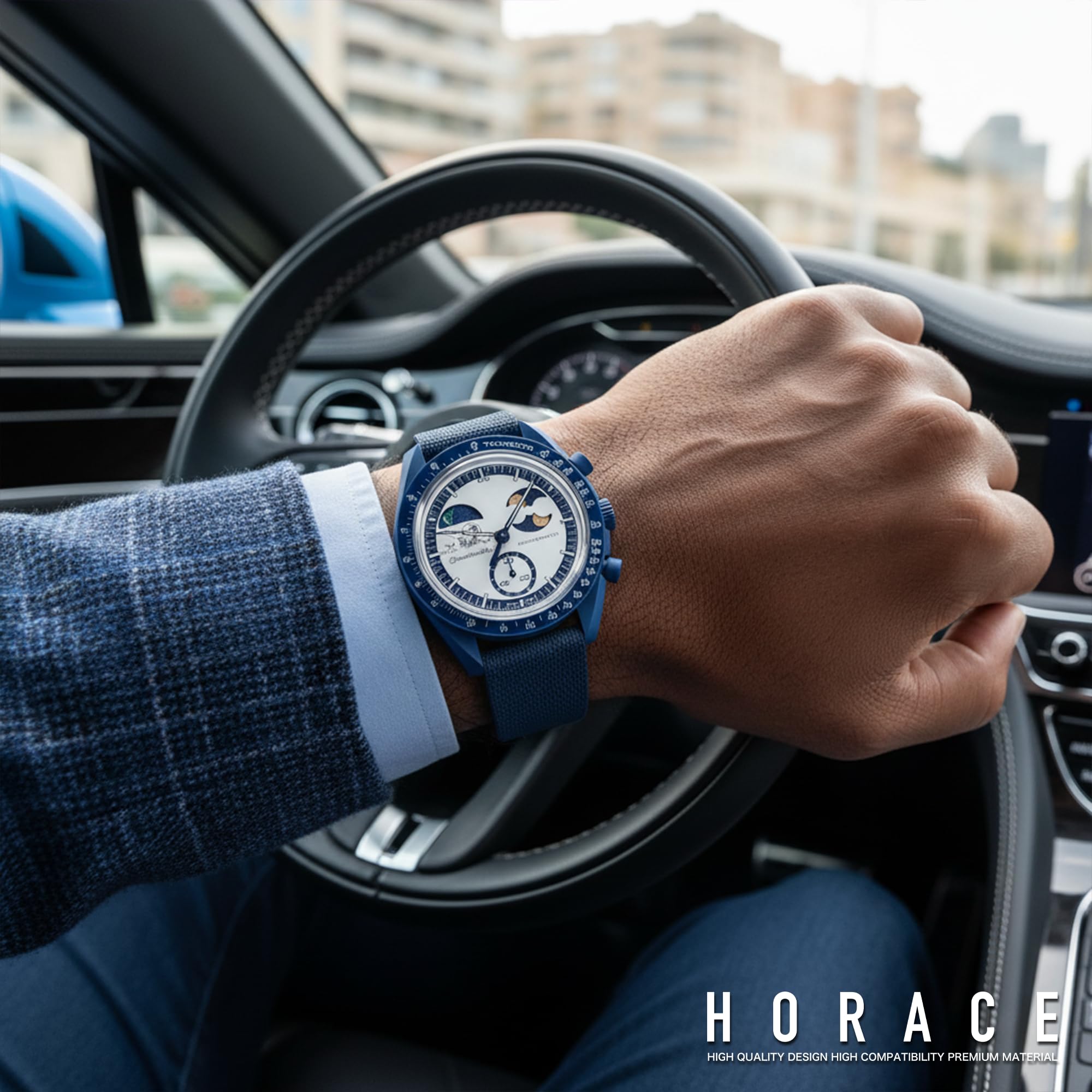 HORACE Cinturino universale in silicone liquido da 20 mm a sgancio rapido compatibile con Omega x Swatch MoonSwatch
