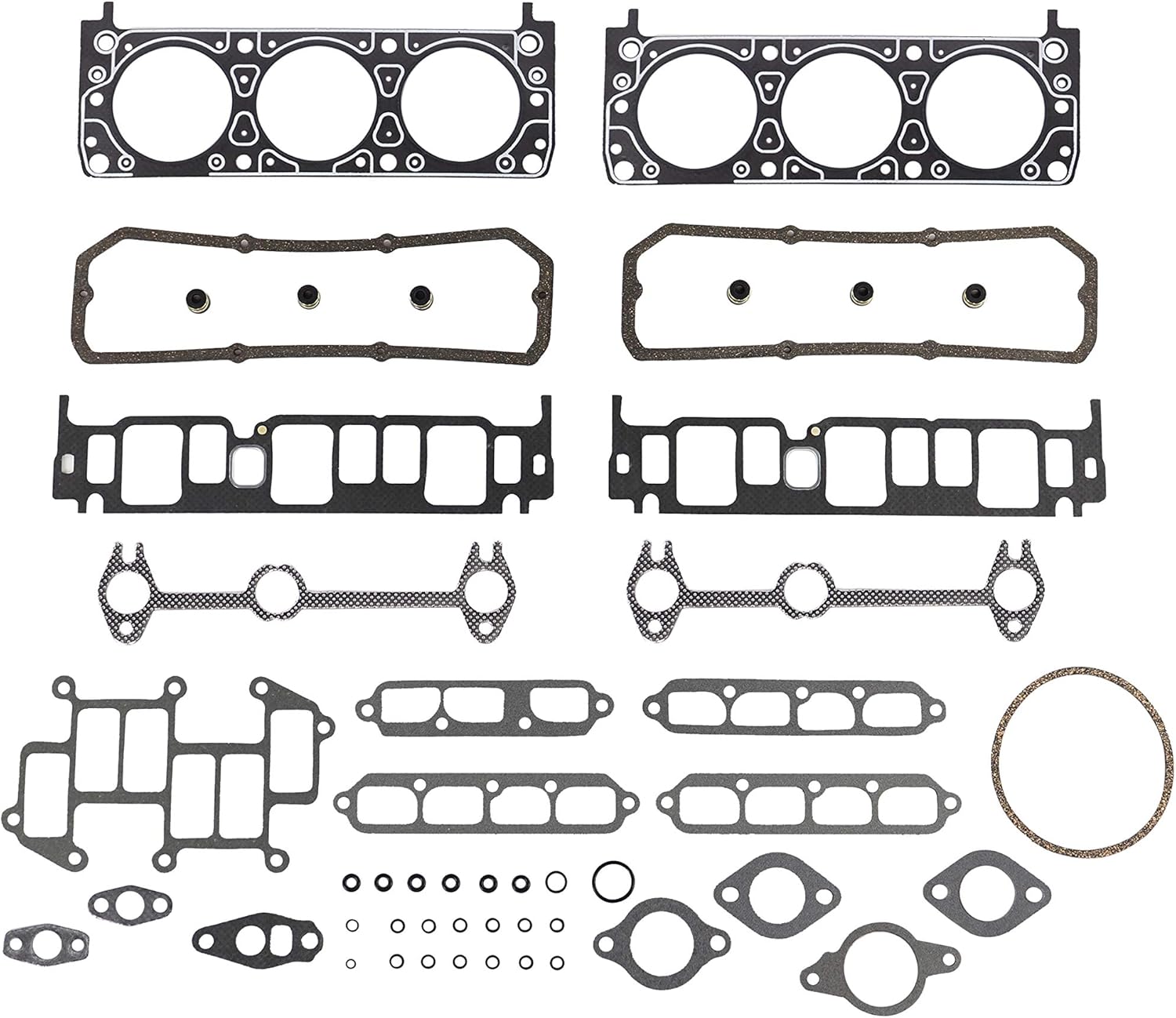 DNJ HGS3114 Head Gasket Set for 1985-1993 Chevrolet, GMC, Isuzu, Jeep, Pontiac Camaro, Cherokee, Comanche 2.8L V6 12V OHV 173cid