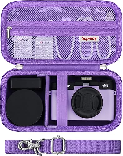 Miniatura 7 de Supmay Vlogging - Funda para cámara VETEKFemivoIWEUKJLOOIEXI 4K 48MP Cámaras digitales para Youtube, Vlog Camera Carrying Cases Bolsa de viaje para