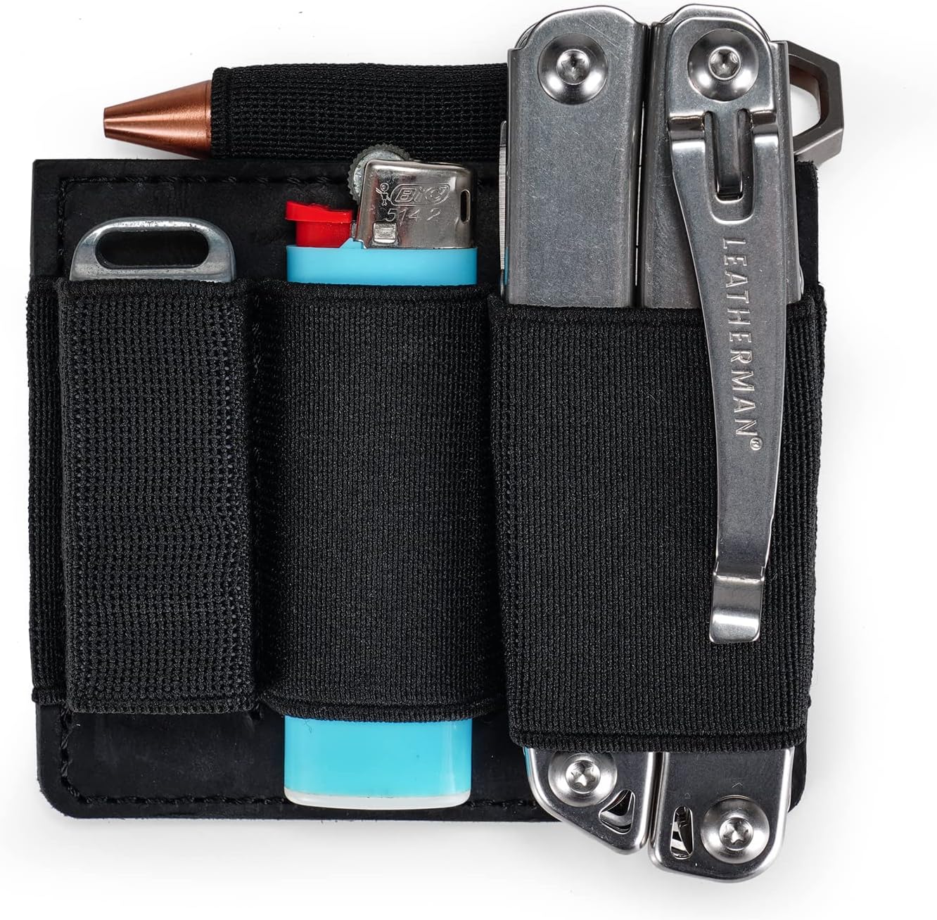 – PL7 Elastic EDC Organiser Small Hook and Loop Organiser Insert with Elastic Pockets, EDC Insert Pouch Panel Hook, Elastic EDC Pouch Multitools Organiser Holster, Organiser Insert Panel