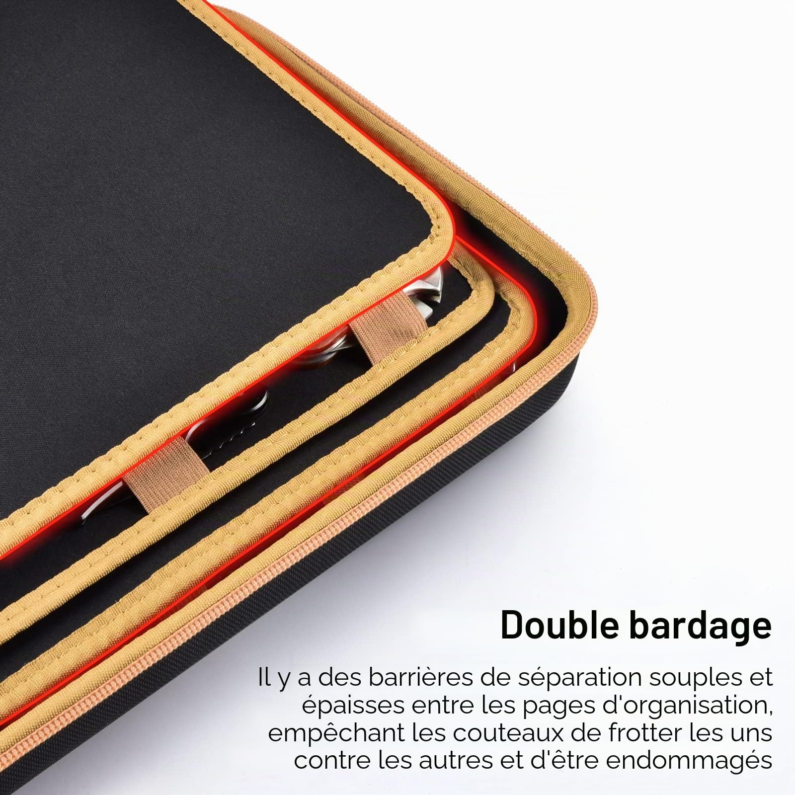 Présentoir à couteaux pour plus de 64 couteaux de poche, boîte de rangement pour couteaux papillon, support de rangement de couteaux pliable, protecteur de collection de couteaux pour la survie