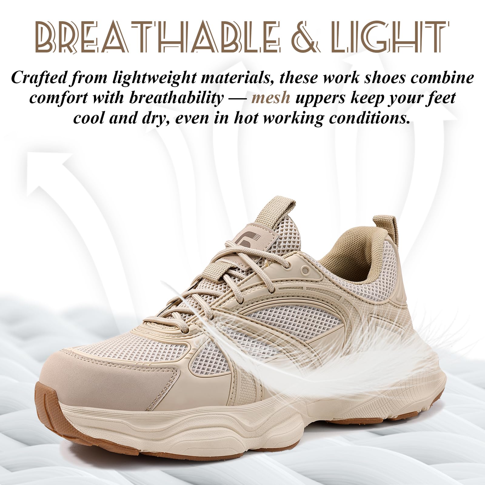 Zapatillas de Seguridad Hombre Mujer Zapatos de Seguridad con Puntera de Acero Ligero Antideslizante Zapatillas Trabajo Transpirable Comodo