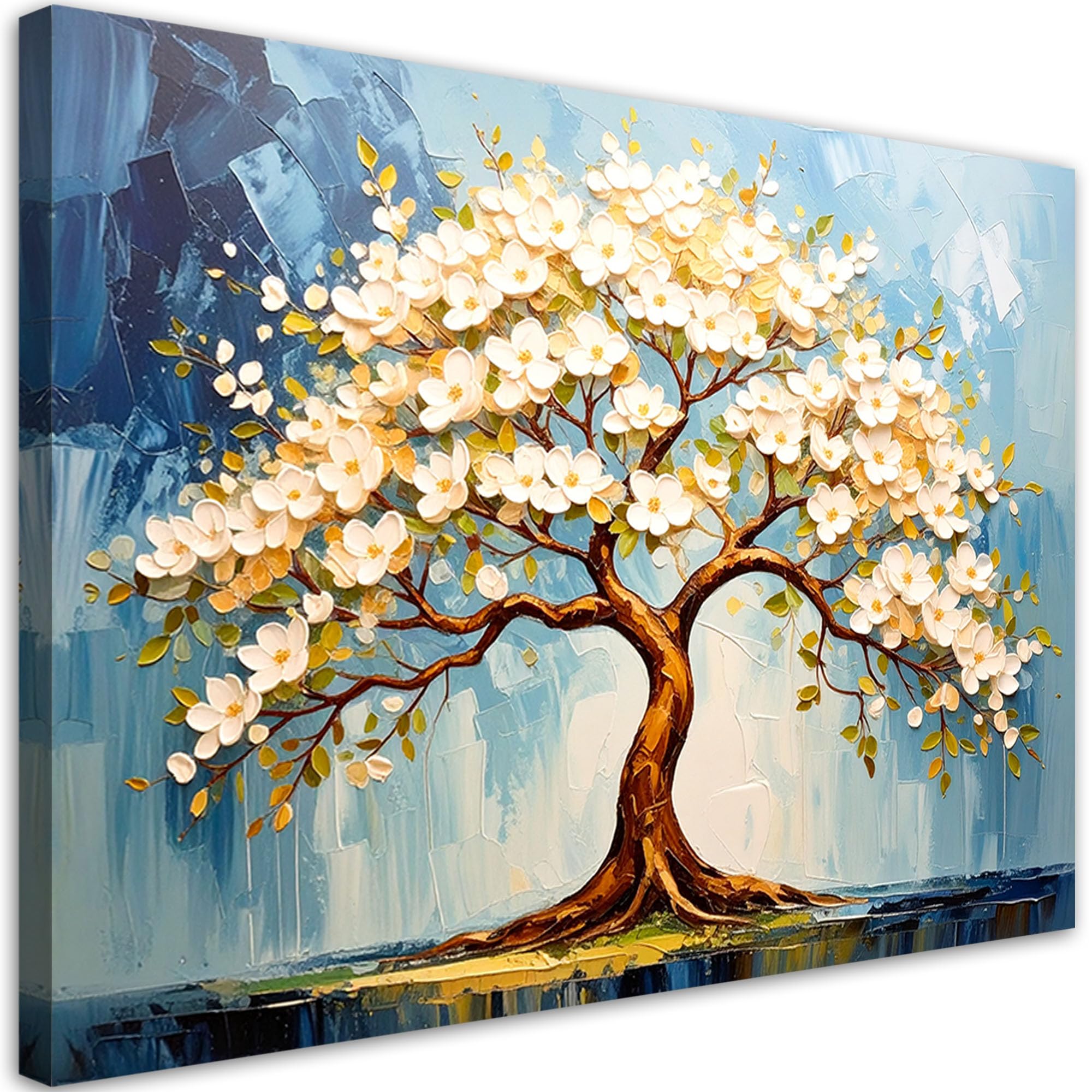 Déco Murale Pour le Salon Arbre de vie en fleurs toile Feeby