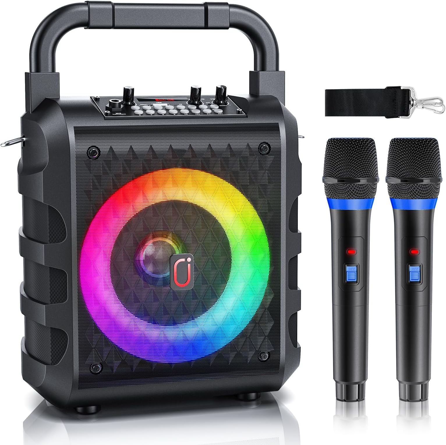 Mini-enceinte Bluetooth KARAOKE 2 micros - Lecteur Karaoké - Achat & prix