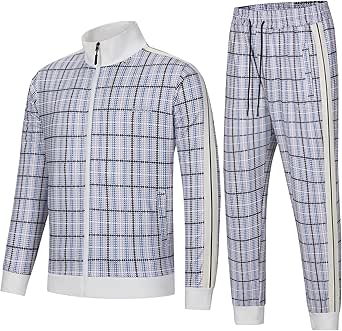 Men's Casual Tracksuits Long Sleeve Jogging Suits Sweatsuit Sets Track Jackets And Pants 2 Piece