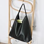 Sacs Hobo pour les femmes en cuir vegan doux Sac à bandoulière Slouchy Tote Purses.