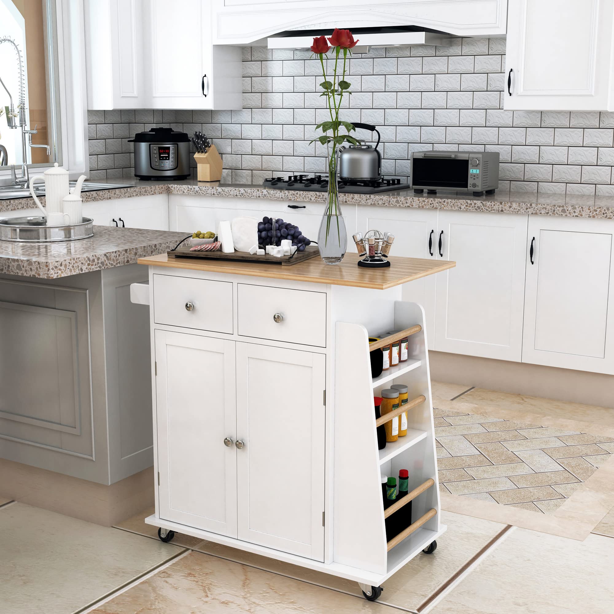HOMCOM Desserte Vintage Style Industriel - Chariot De Service 3 Etageres Et Plateau A Rebord Chassis Metal Noir Avec Parois Ajourees Et Poignee Mdf Aspect Bois Vieilli