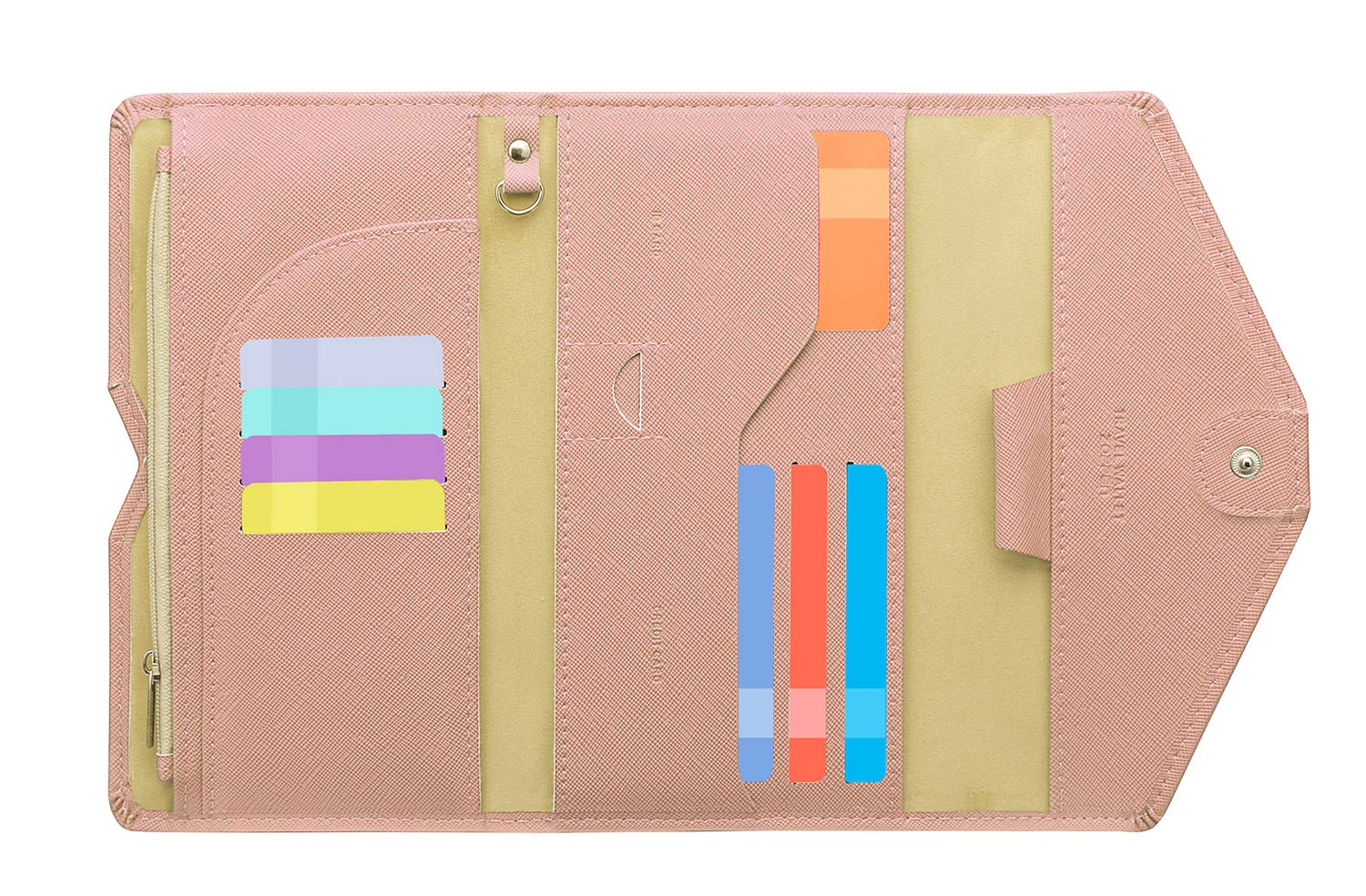 ZOPPEN Mulit-purpose Rfid Blocking Passport Holder Travel Wallet (Ver.4) Passport and Vaccine Card Holder ComboTri-fold Document Organizer Travel