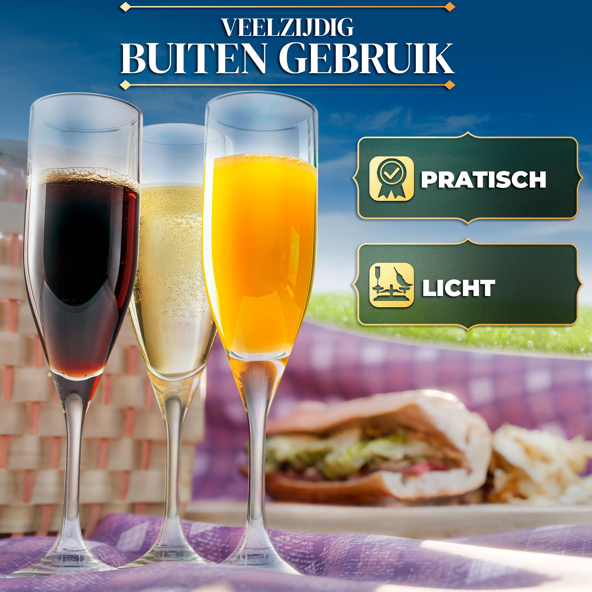 Plastic champagne glazen 100 stuks - Cadeaus & gadgets kopen? | Korting tot 40