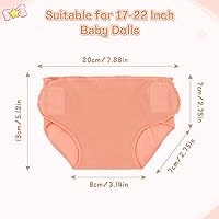 Vista 3 de BABESIDE 6 pañales de muñeca Reborn reutilizables lavables para muñecas de 17 a 24 pulgadas, 6 colores de muñecas Reborn pañales, ropa
