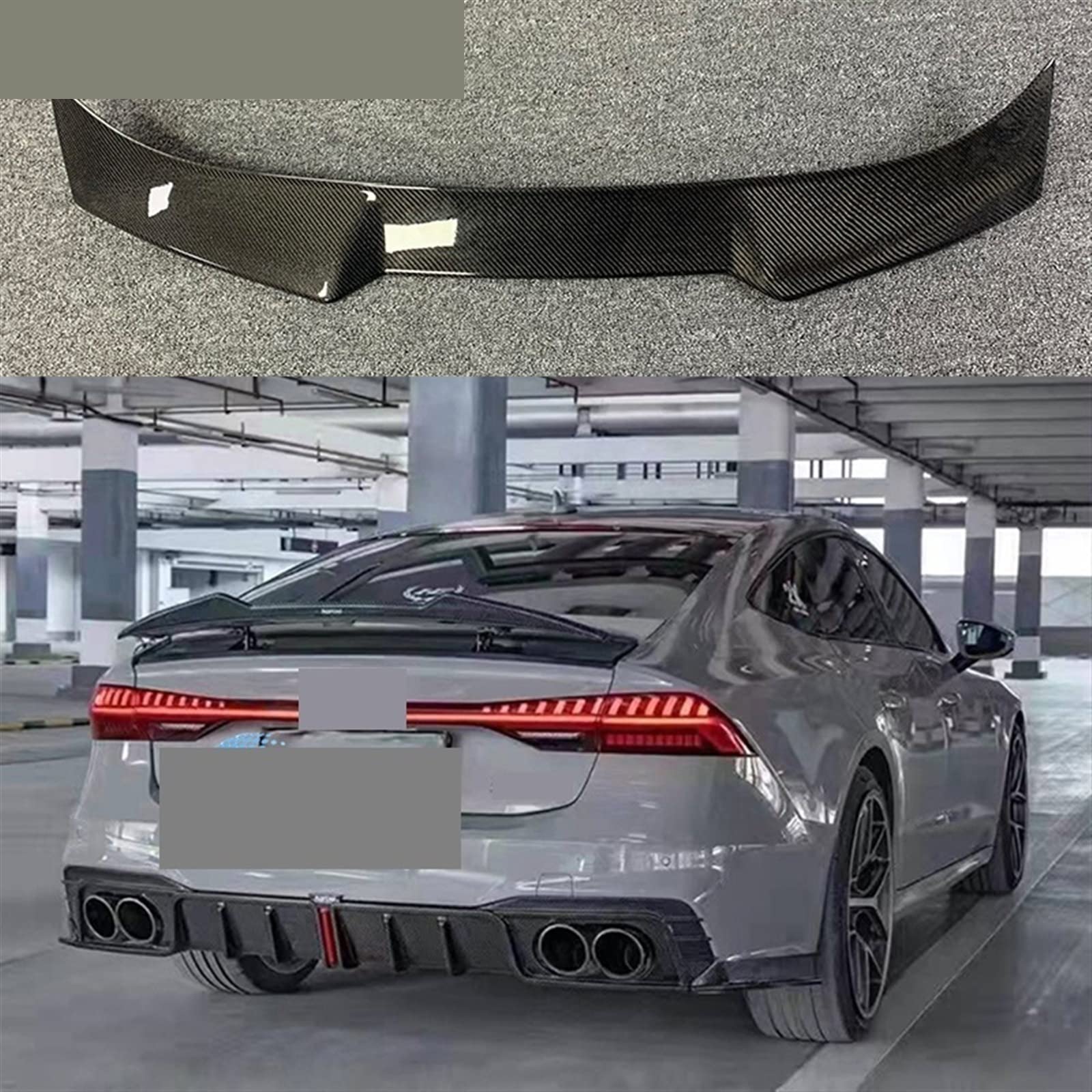 Amazon.co.jp: スポイラー A7 S7 RS7 ABT カーボンファイバーリア