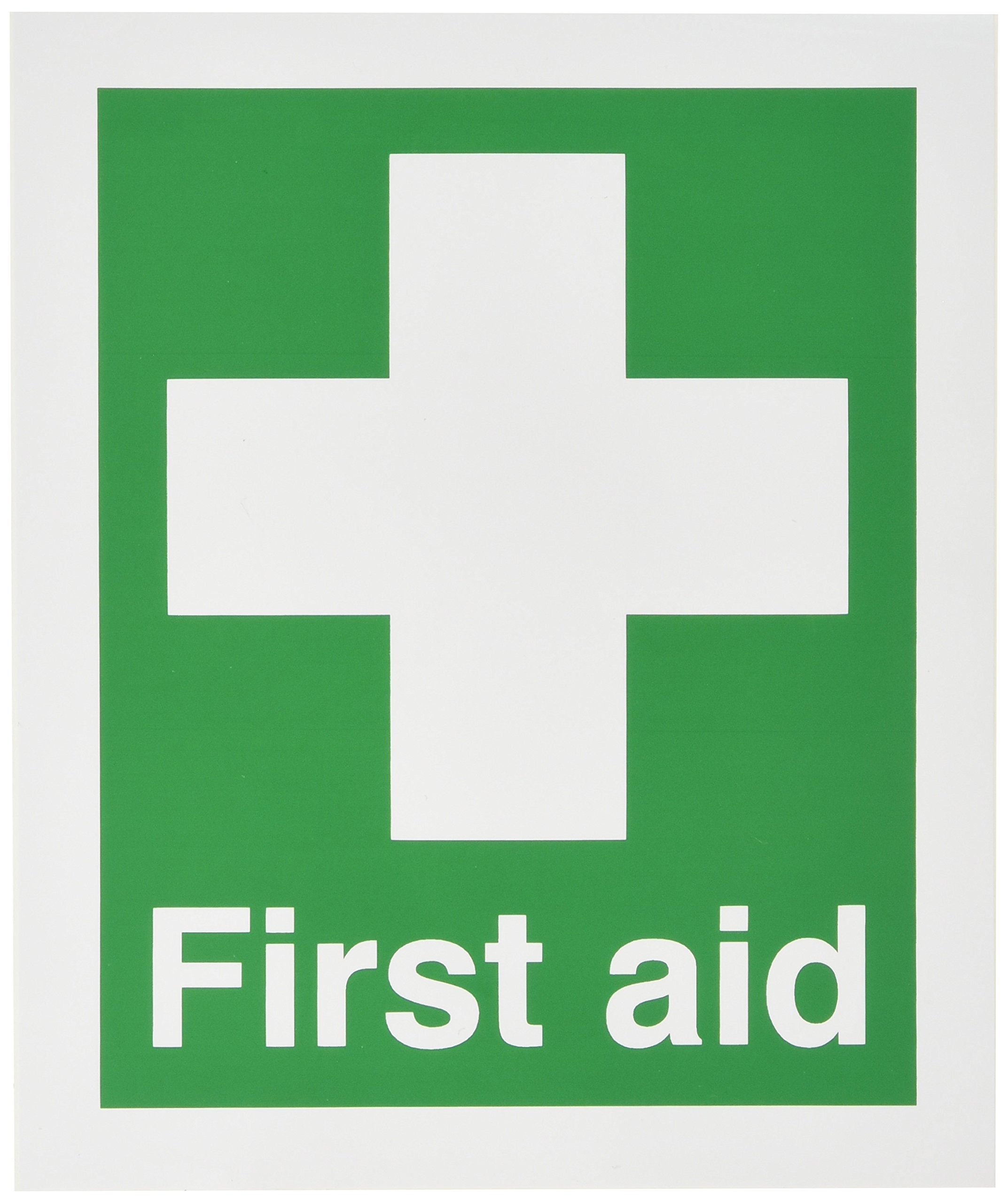 SIGNSLAB EO4X/S Safety Sign "First Aid", Self-Adhesive, 150 mm x 110 mm