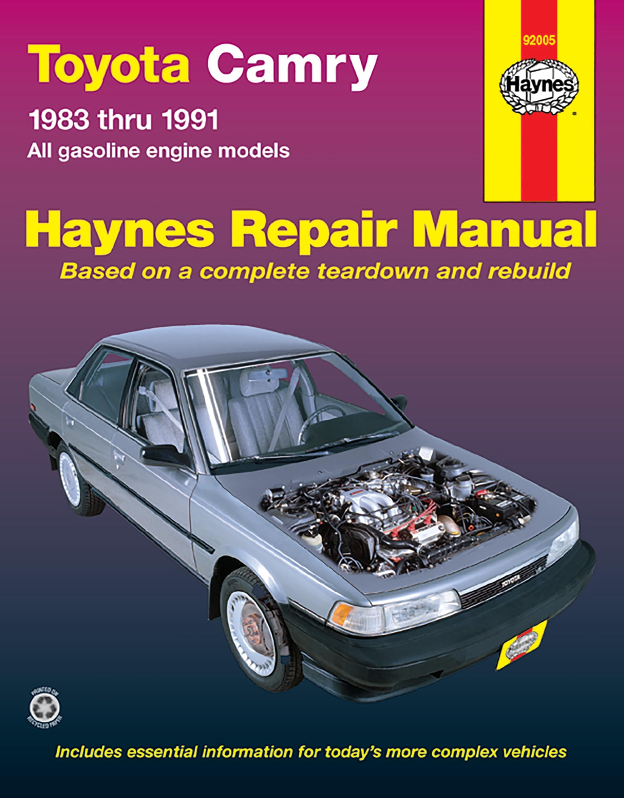 Toyota Camry petrol models (1983-1991) Haynes Repair Manual (USA)