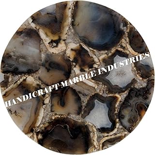 Best for Gift Brown Agate Dinning Table Top Round Dinning Table, Wild Agate Round Dinning Table Top, Agate Stone Table, Round Agate Table, Gemstone, Quartz, Natural Agate 36" Inch