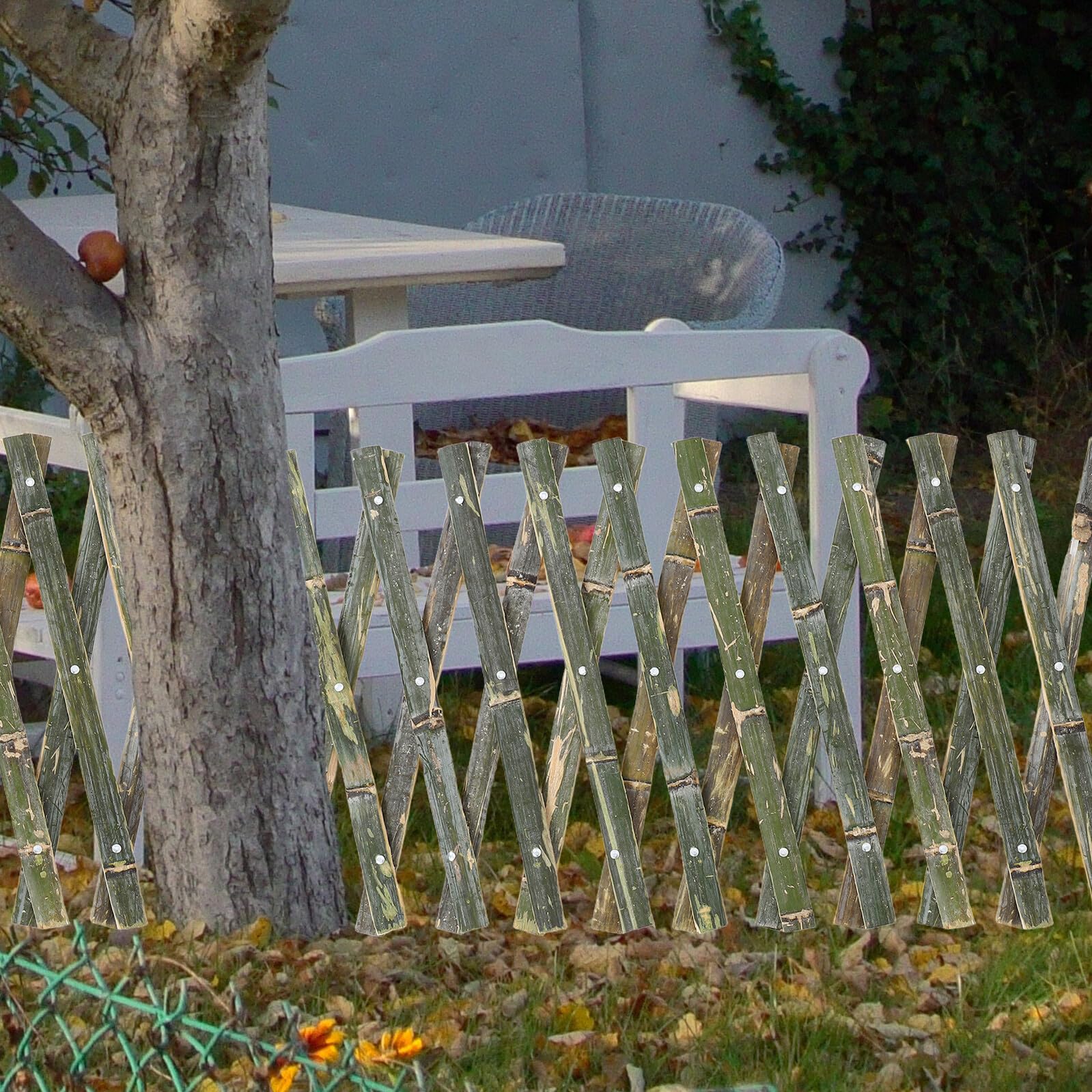 Recinzione Bambù Espandibile per Giardino, Supporto Piante