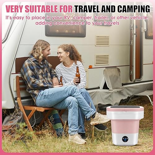 Miniatura 6 de Lavadora portátil de 16 L, mini lavadora de lavandería, 3 modos con cesta giratoria, profundidad de limpieza, ropa interior, ropa de bebé, camisa