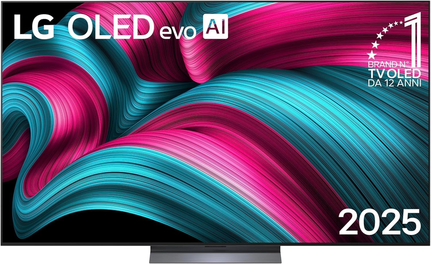 LG OLED evo AI C5 77 pollici, Smart TV 4K, Processore α9 Gen8, Brightness Booster, webOS con AI, Dolby Vision & Atmos, Gaming con VRR e GSYNC 4K@144Hz, OLED77C55LA 2025